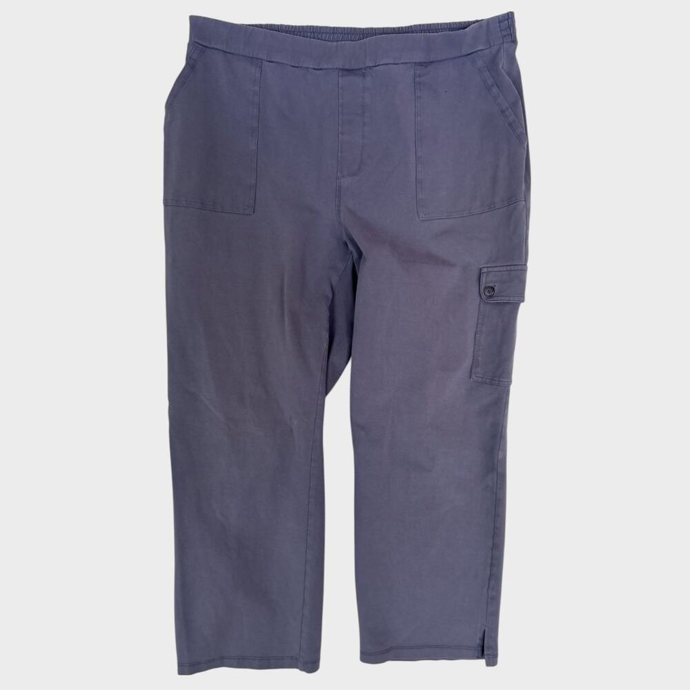 Susan Graver Weekend Gray Pants LT Large Tall Capri